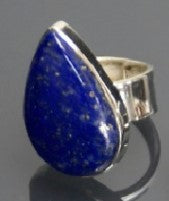 Bague Argent lapis lazuli T56
