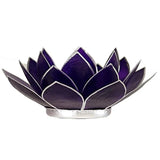 Bougeoir Lotus grand modèle bords Argentés